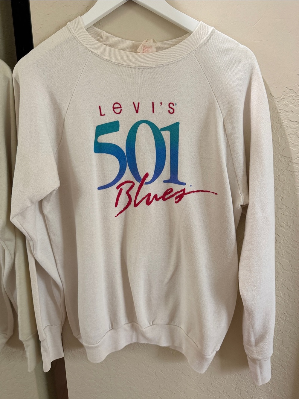 Levi's Vintage Crewneck Sweatshirt with Blue and Red 501 Graphic